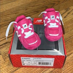 New Balance KJ990PEC Infant Girl Pink Running Shoe